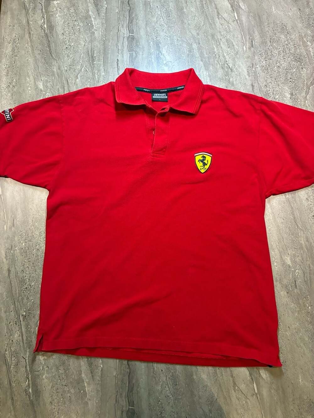 Vintage 2006 Ferrari F1 Racing Team Polo Shirt Red Large Martini Sponsor Promo